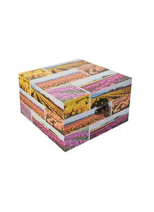 Шкатулка квадратная дерево Поле с тюльпанами (106880) (15х15х9) 2400536