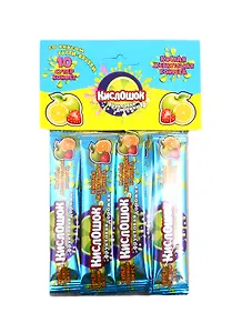 Жевательная конфета Кислошок фруктовая дорожка 10 тутти-фрутти 120гр