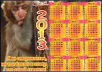 ФИЛЬКИНА ГРАМОТА Календарь-магнит 10*15см "Очаровательная обезьянка"