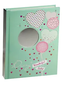 Ежедневник недат. А6+ 120л "ВОЗДУШНЫЕ ШАРЫ" 7БЦ, с зеркальцем, тисн.фольгой, ляссе, Феникс