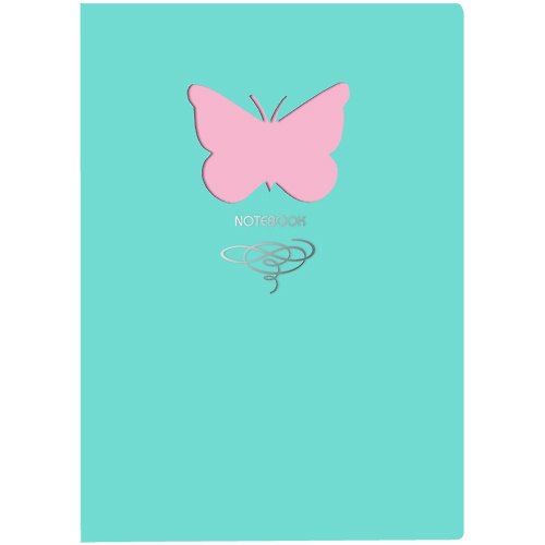 Книга для записей «Paper Art Butterfly. Мятный», А5, 80 листов, искусcтвенная кожа, Listoff 356914 — 1