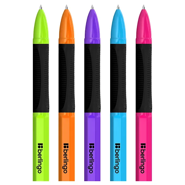 Шариковая ручка синяя 0,7 мм, Tribase grip color zone, Berlingo 3114850 — 2