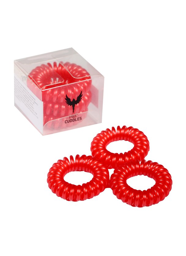 Резинка-браслет для волос Hair Bobbles красная перламутровая (3 шт.) (000557) 2510466 — 1