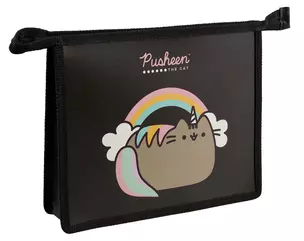 Папка для тетрадей А5 "Pusheen" 23*19*5, 1отд., пластик, молния сверху, инд.уп. — 3037599 — 1