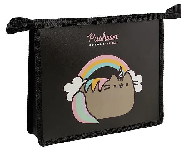Папка для тетрадей «Pusheen» А5, пластик, на молнии, 1 отделение, Academy Style 3037599 — 1