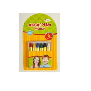 Аквагрим Мелки (AG6M05) (169076) (6 цв.) (Играем вместе) (блистер)
