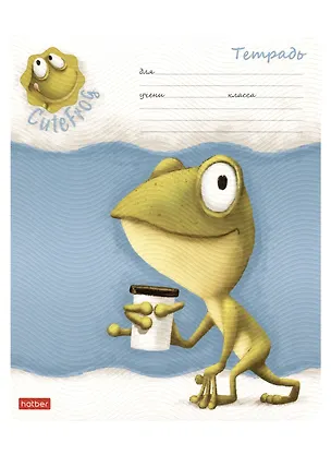 Тетрадь в клетку Hatber, "Лягушонок Ден", 12 листов, в ассортименте 2980196