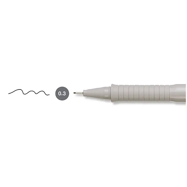 Капиллярная ручка чёрная 0,3 мм, Ecco Pigment, Faber-Castell 214043 — 4
