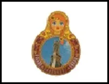 ГС магнит матрешка полимер Краснодар Императрица Екатерина II 16*10 см 453808, шт