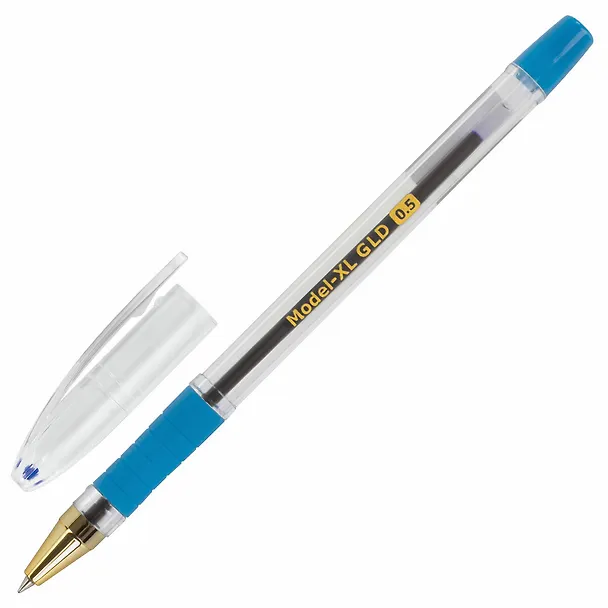 Шариковая ручка синяя 0,5 мм, Model-XL GLD, Brauberg 2937300 — 2