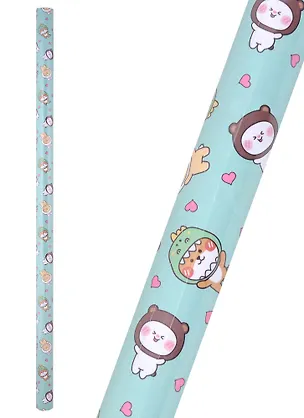 Бумага упаковочная 70*100см "Kawaii Зверюшки" 2953164