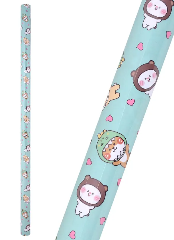 Бумага упаковочная 70*100см "Kawaii Зверюшки" 2953164 — 1