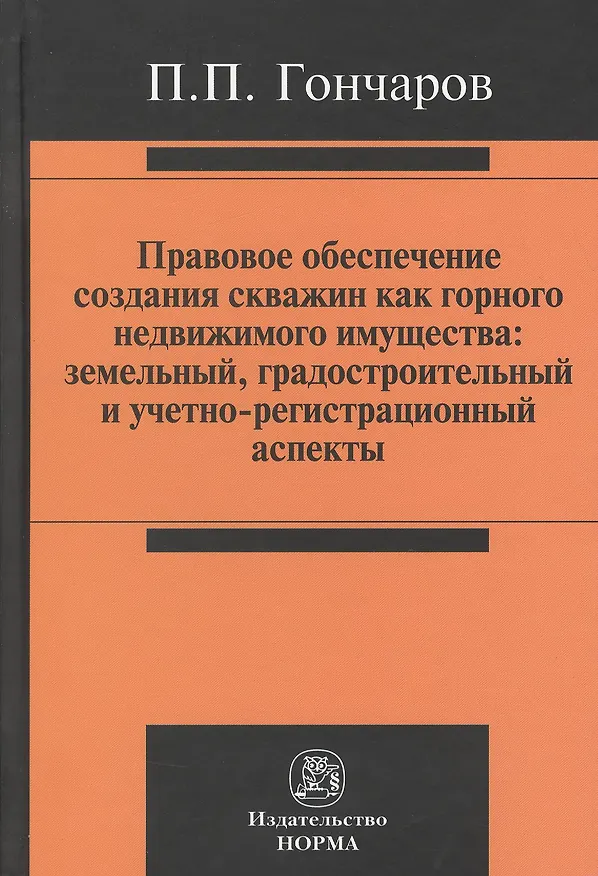 Книга Правовое обеспечение создания скважин как горного недвижимого имущества: земельный, градостроительный и учетно-регистрационный аспекты : монография (Павел Гончаров) — 1