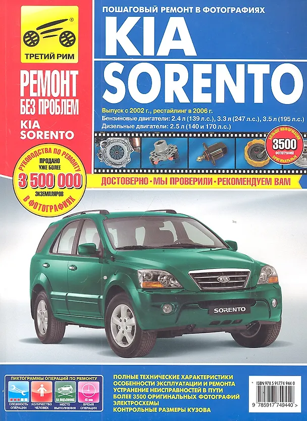 Книга Kia Sorento. Выпуск с 2002 г., рестайлинг в 2006 г. () — 1