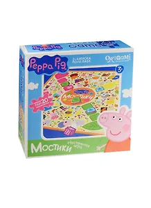 Настольная игра, Оригами, Peppa Pig Мостики (поле-пазл) + мини-пазл 20эл 01587