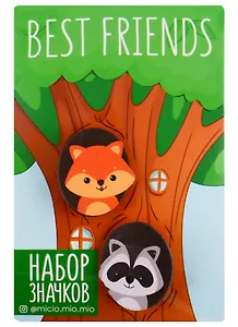 Значок на подложке Best friends