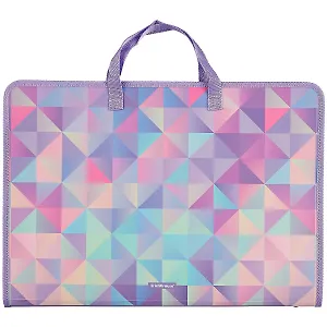 Папка на молнии А3 для бумаг "Magic Rhombs" пластик, ручки, Erich Krause