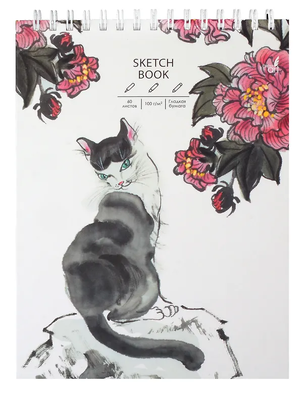Скетчбук А4 60л "SKETCHBOOK. Элегантность" 100г/м2, тв. обложка, евроспираль, мат.ламинация 3040086 — 1