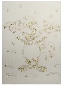 Трафарет Петушок № 2 А5 (148х210) (А5-1223) (3+) (Песочный мир)