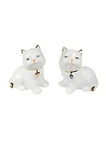 Фигурка фарфоровая Котенок со стразами (6х4х7) (37081) (2 вида)