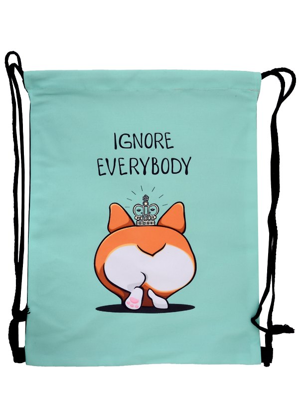Сумка - мешок «Ignore everybody», 42X34см 2894614 — 1