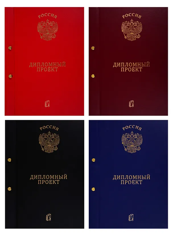 Обложка "Дипломный проект" ассорти, бумвинил 250742 — 5