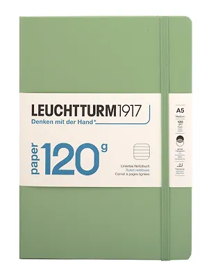 Книга для записей A5, 100 листов в линейку "Edition 120G", твердая обложка, цвет шалфей, Leuchtturm1917 3121608
