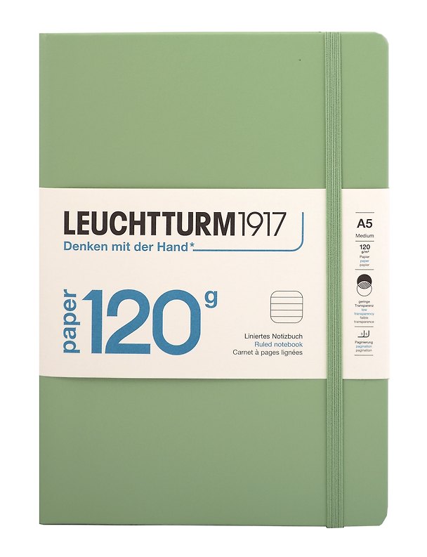 Книга для записей «Edition 120G. Шалфей», А5, 100 листов, линованная, твердая обложка, Leuchtturm1917 3121608 — 1