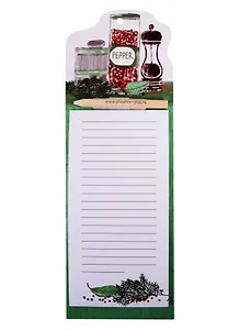 Блок для записей с карандашом 100*280 40л "Домашний уют" на магните, инд.уп.