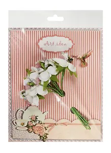 Букетик с камушками белый (11-00072-6) (упаковка)