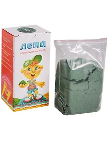 Минеральный песок (зеленый) (00-00000278) (1кг.) (Трогательный песок Лепа) (3+) (коробка)