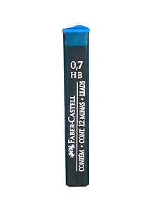 Грифели для механических карандашей Faber-Castell "Polymer", 12шт., 0,7мм, HB