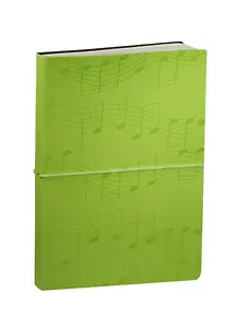 Книга для записей А5 96л "Ноты" зеленая,  Link Art