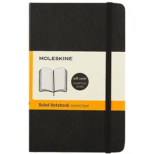 Записная книжка Moleskine Classic Soft, линейка, чёрная, 96 листов, А6 242977