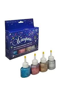 Набор Лак с блестками Искорка №3 (К2712) (4цв.) (25мл) (коробка)