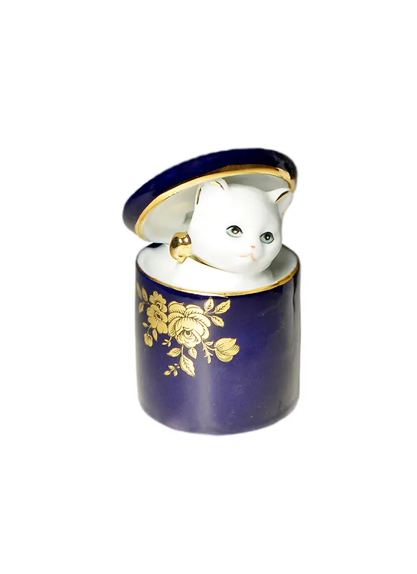 Фигурка Кошечка фарфор в подарочной упаковке (6х5,7х10) (53003) 2403965 — 1