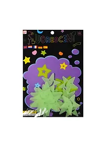 Набор зеленых светящихся наклеек, Звезды-смайлы, 8060, НСН-8060