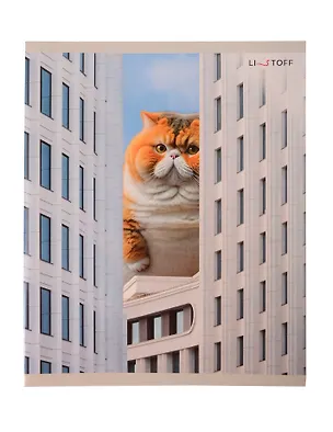 Тетрадь 18л кл. "Большие коты" мел.картон, офсет 60г/м2, поля, ассорти 3117067