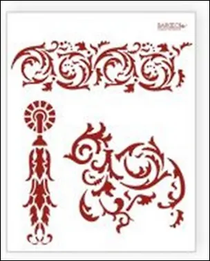 Трафарет пластиковый многоразовый Классика (20х25) (Л-023) 2282513