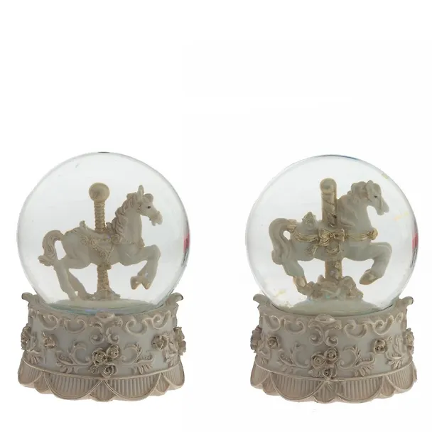 Фигурка декоративная в стеклянном шаре Лошадка, 2 варианта (6,5 см) 3126902 — 1