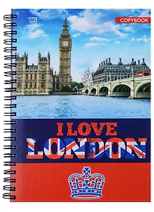 Тетрадь в клетку BG, Great Britain, 100 листов, в ассортименте