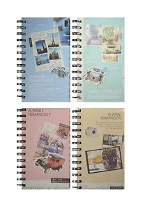 Записная книжка А6+ 192л лин. 100*170мм "A wind rhapsody" 7БЦ, спираль, ассорти, Haich