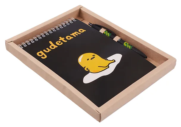 Набор канцелярский «Gudetama. Черный» (ручка шариковая автоматическая, блокнот А5 60 листов), в подарочной упаковке, Centrum 2984004 — 3