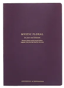 Тетрадь 40 листов в клетку "Blossom" фиолетовый, сшивка