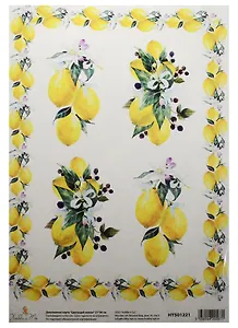 Декупажная карта Цветущий лимон 21*30см