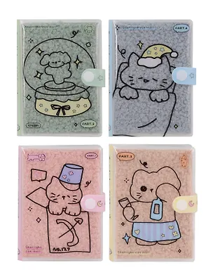 Записная книжка А7 96л нелин. "Сонные котики" мех, ПВХ-обл., ассорти 3102422