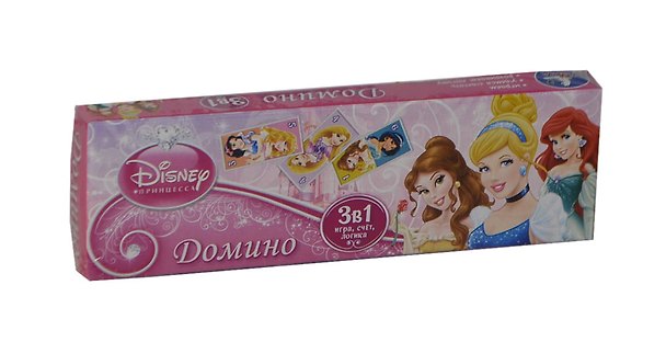 Домино пластмас. Disney Принцесса (3в1) (4690590060414) (180670) (Умка) (в кор. 100шт) 2405573 — 1