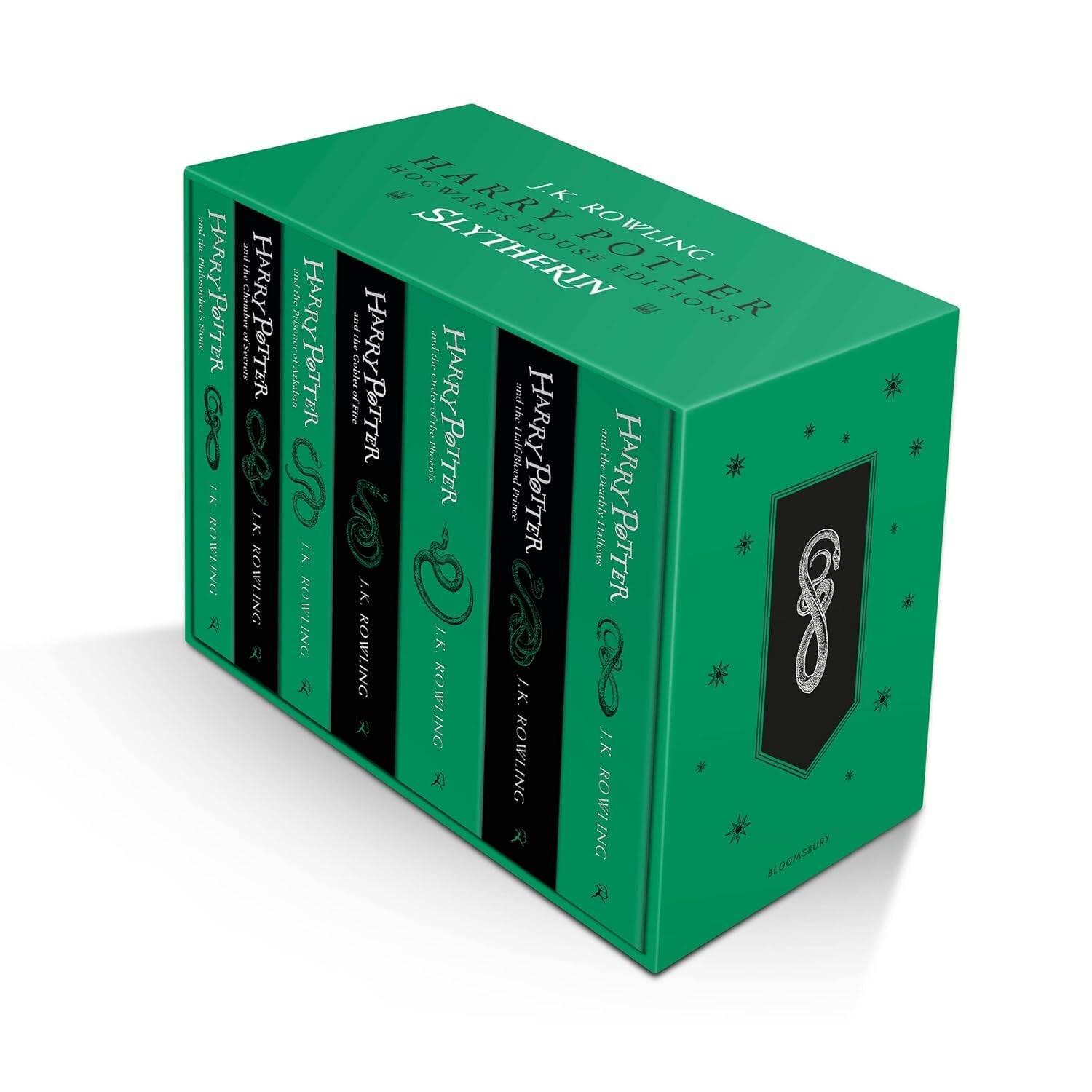 Обложка книги «Harry Potter Slytherin House Ed Paperback Box Set J.K. Rowling Гарри Поттер, изд Слизерин комплект книг Дж. К Роулинг / Книги на английском языке»