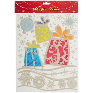 Новогоднее оконное украшение (22243) (30х38см) (Феникс-Презент)