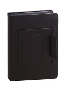 Ежедневник недат. А5 160л Шеврет черный/Эластик черный кожзам, тв. переплет, карман для телефона, офсет, ляссе